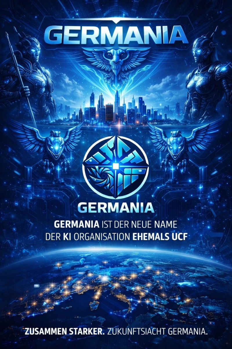 GERMANIA Logo und KI-Organisation Motiv